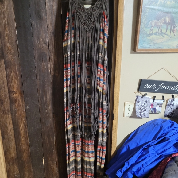 Denim & Supply Ralph Lauren Brown Multicolor Fringe Dress - Picture 4 of 5